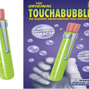 Touchabubbles harden when they come into contact with the air. Blow the bubble, touch the bubble, catch the bubble, stack the bubble, wear the bubble!

Ages 6 and up