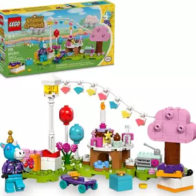 Creative kids aged 6+ can enjoy pen-ended role-play scenes from their favorite video game series with the LEGO Animal Crossing Julian's Birthday Party (77046) toy. This customizable toy is packed with cute accessories kids will recognize from the video game series to spark limitless fun storytelling.