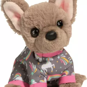 Dede the plush French Bulldog PJ Pup will charm you with her soulful eyes and adorably oversized ears!