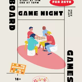 Adults need fun too! Join Boing’s adult game night this
Wednesday from 7-10pm for a night full of board games and
fun all night long for ages 18+!
#BoingToyShop