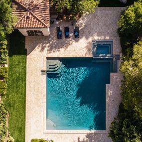 Aerial view of a pool design idea