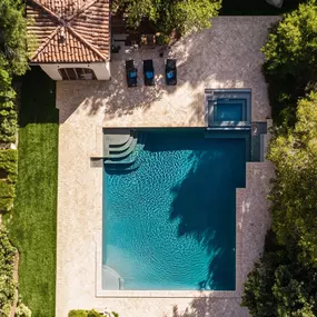 Aerial view of a pool design idea