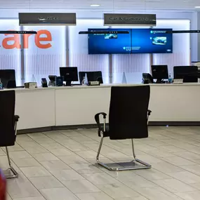 Reception inside the Ford Service Centre Lincoln