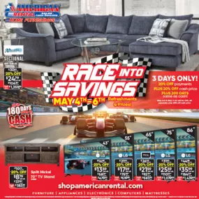 Our biggest event of the year is coming soon!! May 4th, 5th, & 6th only, experience huge savings and as always FREE DELIVERY!