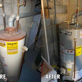 Before & After - Water Heater Replacement