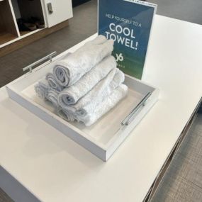 Cold towels following class