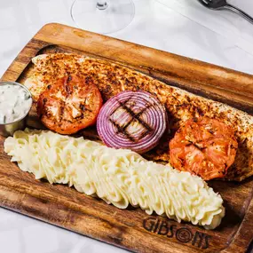 with Mashed Potatoes, Lemon Butter