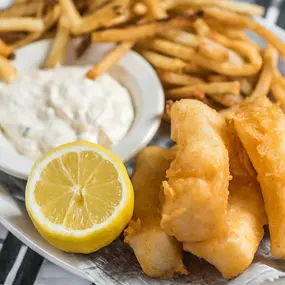 Beer Battered Cod, Hand-Cut Fries, Tartar Sauce