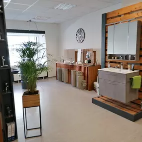 Waschtisch und Fliesenpräsentation