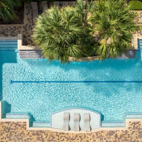 Aerial Pool View at Camden Spring Creek Apartments in Spring, Texas