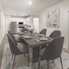 Dining Room with large dining table at Camden Spring Creek Apartments in Spring, Texas.