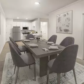 Dining Room with large dining table at Camden Spring Creek Apartments in Spring, Texas.