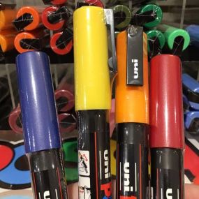 Have you used Posca to add highlights or details to your acrylics paintings? The paint dries permanently and provides great coverage. Plus you have greater control over how you want certain marks applied to the surface.
 
It’s just another way to use Posca Paint Markers!!