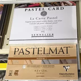 Pads of Sennelier La Carte and Pastelmat (assorted color pad)