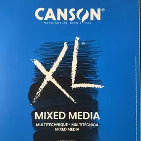 Here’s a look at a new product into the shop! This mixed media pad is perfect for beginners. The surface has a medium grain and is 98lb weight paper. The textured paper supports dry and wet media. It also erases well.