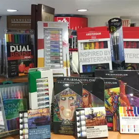 Albright Art Supply now carries a wide variety of paint, pen, and colored pencil sets.