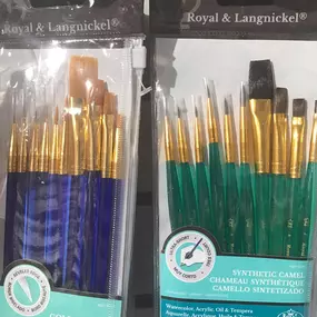 Do you need watercolor brushes? We have a nice variety. New to the shop are sets of Neptune Brushes and the value pack of Short Handle Synthetic Camel Brushes.