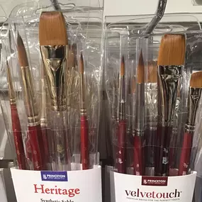 Do you need watercolor brushes? We have a nice variety. New to the shop are sets of Neptune Brushes and the value pack of Short Handle Synthetic Camel Brushes.