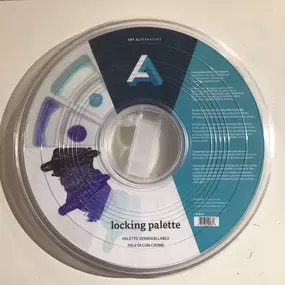 This Locking Palette helps keep paint fresh and ready to use. It is suitable for oil, acrylic and watercolor paints. 
There are 12 wells and 12 mixing areas. Also included in this palette is 10 sheets of disposable palette paper.