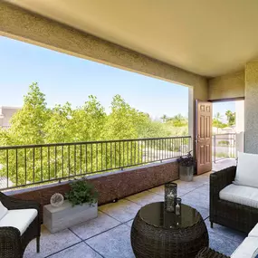 Camden Montierra Apartments Scottsdale AZ large patio with a view and room for an outdoor sofa