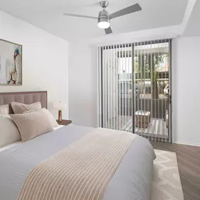 camden montierra apartments scottsdale az bedroom with lighted fan