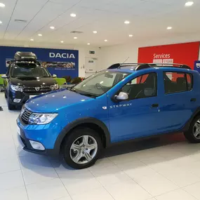 Dacia Stepway inside the Edinburgh showroom