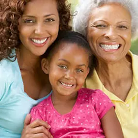 A family with healthy teeth