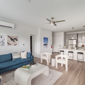 Spacious living area at Glen Oaks Apartments in Wall Township, NJ.