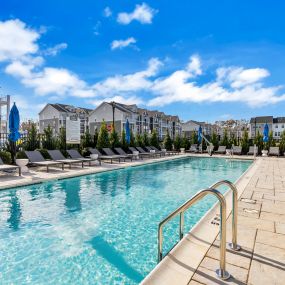 Swimming pool at Glen Oaks Apartments in Wall Township, NJ.