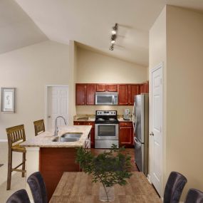 Kitchen vaulted ceilings