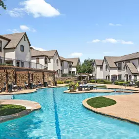 Resort-style pool with swim lane at Camden Brushy Creek apartments in Austin, TX