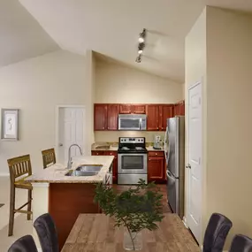 Kitchen vaulted ceilings