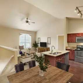 Living dining vaulted ceilings