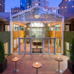 The Retreat indoor and outdoor venue at Cachet Hotel New York