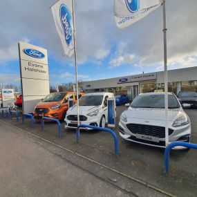 Cars outside the Ford Transit Centre in Coatbridge