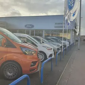 Vans outside the Ford Transit Centre in Coatbridge