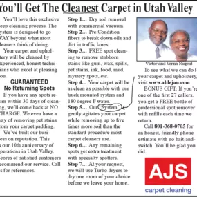Cleanest Carpet in Utah Valley
