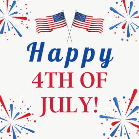 Please note our office will be closed on Thursday July 4th and Friday July 5th! We will return on Monday July 8th! Have a happy and safe holiday weekend!