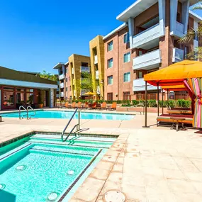 Spa and poolside cabanas