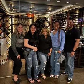 Team outing at a nice Steak Restaurant.
