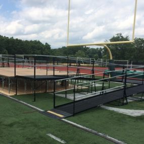 The Amramp Northern NJ team installed two wheelchair ramps to provide access to the stage for all graduating students at Livingston High School in Livingston, NJ.