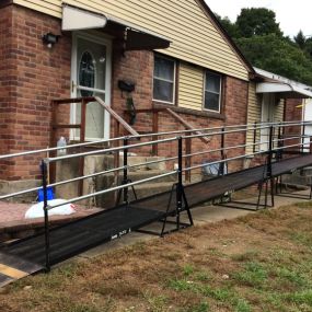 This wheelchair ramp was installed in front of a home in Northern NJ.