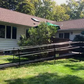 Jack Pignatello and his Northern NJ Amramp team installed this wheelchair ramp in front of a client's home.