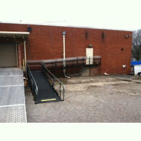 The Amramp Eastern North Carolina team completed this commercial ramp installation at the Durty Bull Brewing Company in Durham, NC.