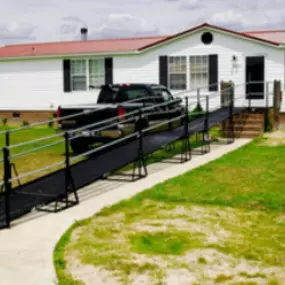 Residential wheelchair ramp installation in Oxford, NC