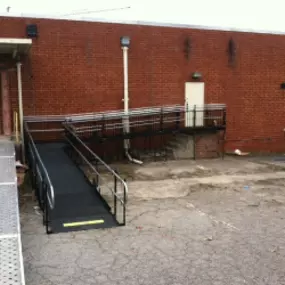 The Amramp Eastern North Carolina team completed this commercial ramp installation at the Durty Bull Brewing Company in Durham, NC.