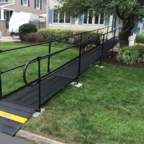 Frank DiGiovanni and the Amramp Long Island team installed this wheelchair ramp to provide wheelchair access for this home in Seville, NY.
