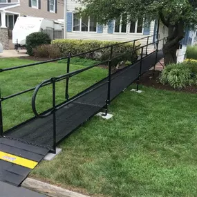 Frank DiGiovanni and the Amramp Long Island team installed this wheelchair ramp to provide wheelchair access for this home in Seville, NY.