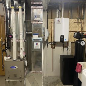New furnace and tankless water heater installation.