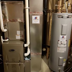 New furnace and water heater installation.